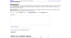 Desktop Screenshot of cssanalyzer.com